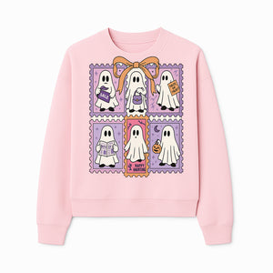 Halloween Ghost Stamp Set, Cute Spooky Stickers, Trick or Treat Decor, Happy Haunting Design, Festive Party Supplies - Sweatshirt 1758333004956.jpg