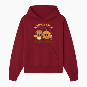 Pumpkin Spice and Real Estate Advice Graphic Tee, Fall Shirt, Funny Realtor Merch, Cute Pumpkin Design, Autumn Vibes Clothing - Hoodie 1758333005034.jpg