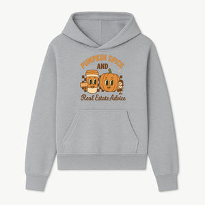 Pumpkin Spice and Real Estate Advice Graphic Tee, Fall Shirt, Funny Realtor Merch, Cute Pumpkin Design, Autumn Vibes Clothing - Hoodie 1758333005465.jpg