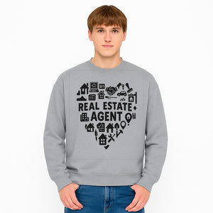 Real Estate Agent Heart Design - Office Decor, Realtor Gifts, Home Buying Icons, Professional Agent Merchandise - Sweatshirt 1758333005654.jpg