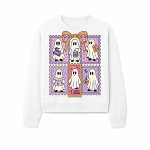 Halloween Ghost Stamp Set, Cute Spooky Stickers, Trick or Treat Decor, Happy Haunting Design, Festive Party Supplies - Sweatshirt 1758333005697.jpg
