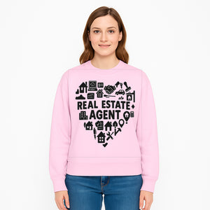 Real Estate Agent Heart Design - Office Decor, Realtor Gifts, Home Buying Icons, Professional Agent Merchandise - Sweatshirt 1758333005793.jpg