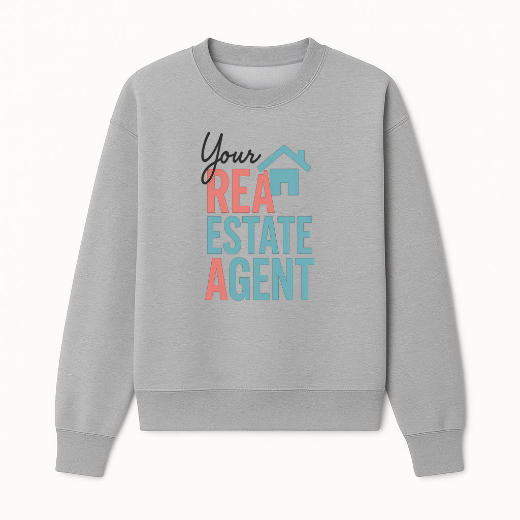 Customizable Real Estate Agent Sign - Personalized Your Realtor Signage with House Icon, Ideal for Marketing your Real Estate Business - Sweatshirt 1758333006135.jpg