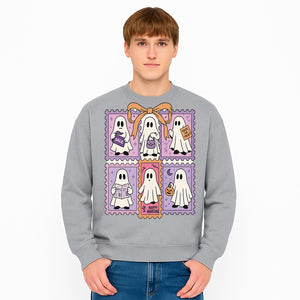 Halloween Ghost Stamp Set, Cute Spooky Stickers, Trick or Treat Decor, Happy Haunting Design, Festive Party Supplies - Sweatshirt 1758333006862.jpg