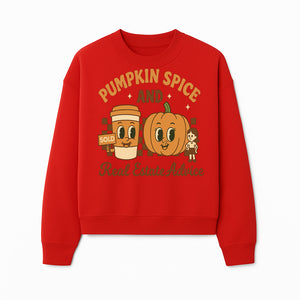 Pumpkin Spice and Real Estate Advice Graphic Tee, Fall Shirt, Funny Realtor Merch, Cute Pumpkin Design, Autumn Vibes Clothing - Sweatshirt 1758333011499.jpg