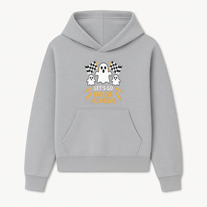 Let's Go House Hunting Ghosts T-Shirt | Fun Halloween Costume | Cute Ghost Design with Checkered Flags | Spooky Home Search Graphique - Hoodie 1758333011825.jpg