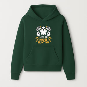 Let's Go House Hunting Ghosts T-Shirt | Fun Halloween Costume | Cute Ghost Design with Checkered Flags | Spooky Home Search Graphique - Hoodie 1758333012252.jpg