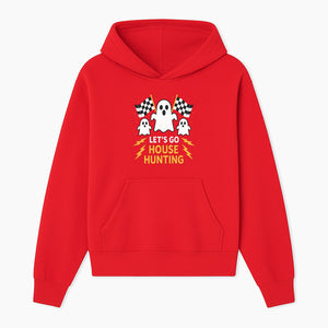 Let's Go House Hunting Ghosts T-Shirt | Fun Halloween Costume | Cute Ghost Design with Checkered Flags | Spooky Home Search Graphique - Hoodie 1758333013129.jpg