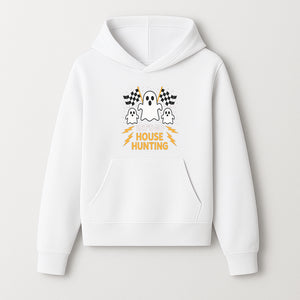 Let's Go House Hunting Ghosts T-Shirt | Fun Halloween Costume | Cute Ghost Design with Checkered Flags | Spooky Home Search Graphique - Hoodie 1758333013467.jpg