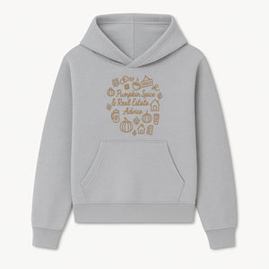 Pumpkin Spice & Real Estate Advice Wall Art | Autumn Home Decor | Cozy Kitchen Print | Seasonal Home Buying Tips - Hoodie 1758333016080.jpg