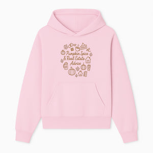 Pumpkin Spice & Real Estate Advice Wall Art | Autumn Home Decor | Cozy Kitchen Print | Seasonal Home Buying Tips - Hoodie 1758333016969.jpg