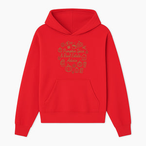 Pumpkin Spice & Real Estate Advice Wall Art | Autumn Home Decor | Cozy Kitchen Print | Seasonal Home Buying Tips - Hoodie 1758333017415.jpg