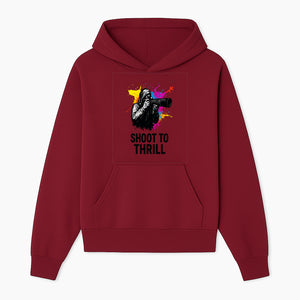 Photographer Graphic Tee - Shoot to Thrill | Colorful Splash Art Shirt for Photography Enthusiasts - Hoodie 1758334989578.jpg