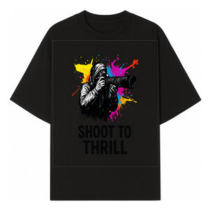 Photographer Graphic Tee - Shoot to Thrill | Colorful Splash Art Shirt for Photography Enthusiasts - T-shirt 1758334991697.jpg