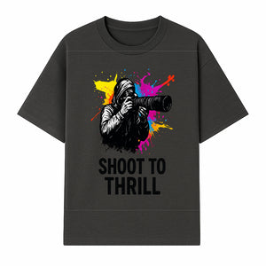 Photographer Graphic Tee - Shoot to Thrill | Colorful Splash Art Shirt for Photography Enthusiasts - T-shirt 1758334991874.jpg