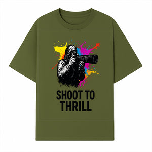 Photographer Graphic Tee - Shoot to Thrill | Colorful Splash Art Shirt for Photography Enthusiasts - T-shirt 1758334992021.jpg