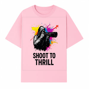 Photographer Graphic Tee - Shoot to Thrill | Colorful Splash Art Shirt for Photography Enthusiasts - T-shirt 1758334992460.jpg