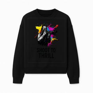 Photographer Graphic Tee - Shoot to Thrill | Colorful Splash Art Shirt for Photography Enthusiasts - Sweatshirt 1758334994840.jpg
