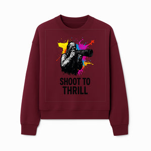 Photographer Graphic Tee - Shoot to Thrill | Colorful Splash Art Shirt for Photography Enthusiasts - Sweatshirt 1758334995830.jpg