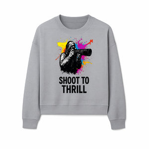Photographer Graphic Tee - Shoot to Thrill | Colorful Splash Art Shirt for Photography Enthusiasts - Sweatshirt 1758334996316.jpg