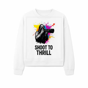 Photographer Graphic Tee - Shoot to Thrill | Colorful Splash Art Shirt for Photography Enthusiasts - Sweatshirt 1758334996453.jpg