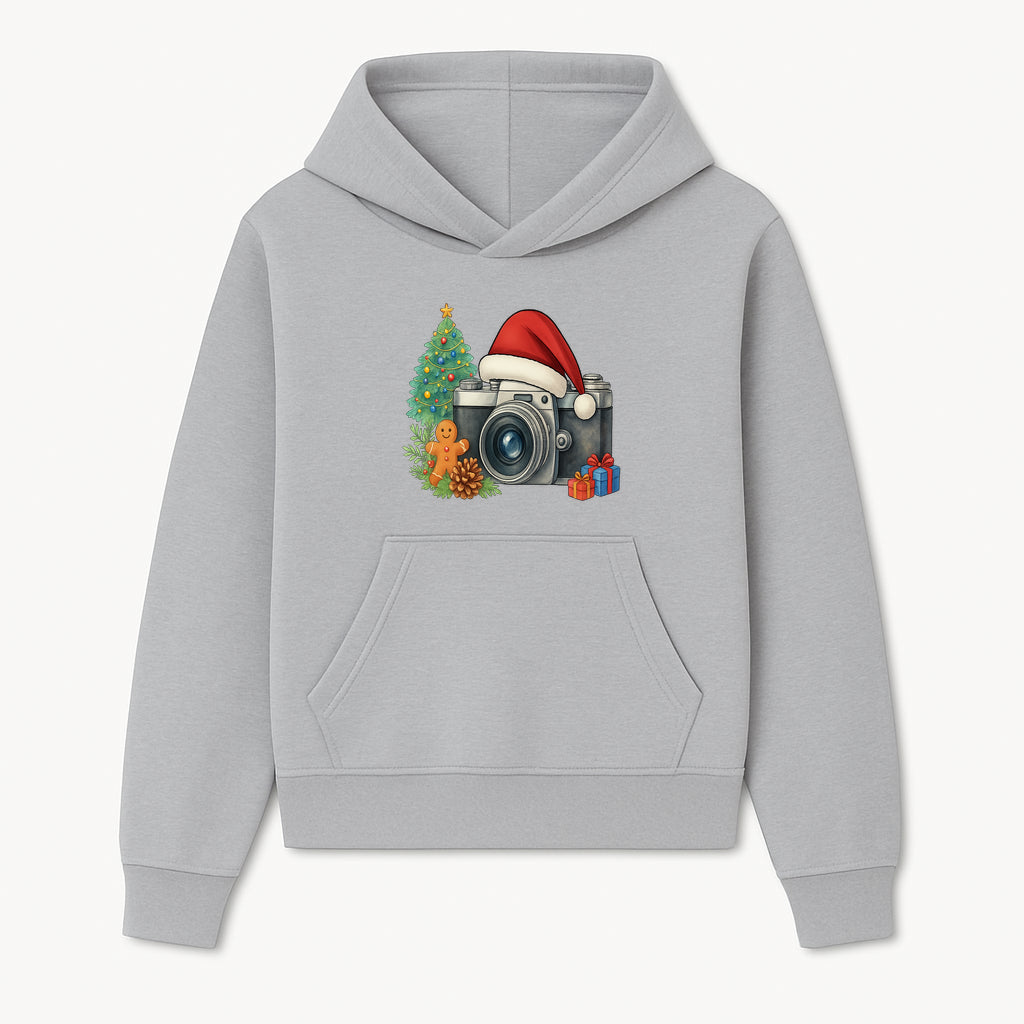 Christmas Camera Art Print with Tree, Gingerbread, and Gifts - Holiday Photography Decor for Home or Office - Hoodie 1758334999084.jpg