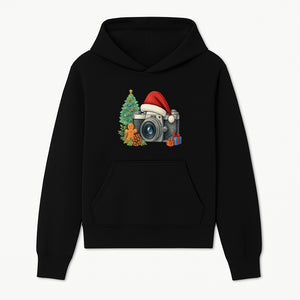 Christmas Camera Art Print with Tree, Gingerbread, and Gifts - Holiday Photography Decor for Home or Office - Hoodie 1758334999221.jpg