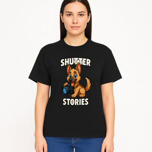 Shutter Stories: Cute Dog Photography Design for Pet Lovers & Animal Enthusiasts - T-shirt 1758334999956.jpg
