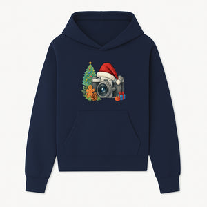 Christmas Camera Art Print with Tree, Gingerbread, and Gifts - Holiday Photography Decor for Home or Office - Hoodie 1758335000214.jpg