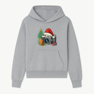 Christmas Camera Art Print with Tree, Gingerbread, and Gifts - Holiday Photography Decor for Home or Office - Hoodie 1758335000532.jpg