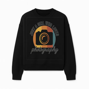 Just a Girl Who Loves Photography Vintage Camera Graphic T-Shirt - Sweatshirt 1758335004345.jpg