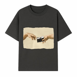 Artistic Print of Hands Reaching for Camera - Modern Interpretation of Creation - Perfect Wall Art for Photographers - T-shirt 1758335004725.jpg