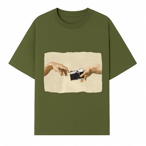 Artistic Print of Hands Reaching for Camera - Modern Interpretation of Creation - Perfect Wall Art for Photographers - T-shirt 1758335004877.jpg