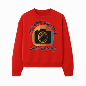 Just a Girl Who Loves Photography Vintage Camera Graphic T-Shirt - Sweatshirt 1758335005487.jpg