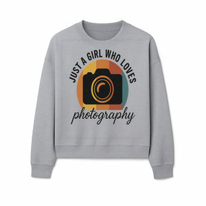 Just a Girl Who Loves Photography Vintage Camera Graphic T-Shirt - Sweatshirt 1758335005631.jpg