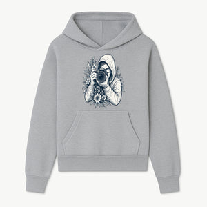 Photography Enthusiast Hoodie Floral Design Graphic Tee, Camera Lover Gift, Artistic Print for Photographers - Hoodie 1758335005711.jpg