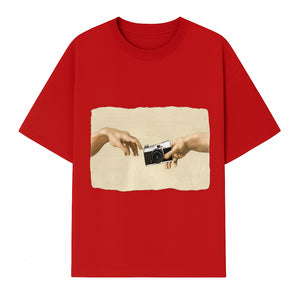 Artistic Print of Hands Reaching for Camera - Modern Interpretation of Creation - Perfect Wall Art for Photographers - T-shirt 1758335005739.jpg