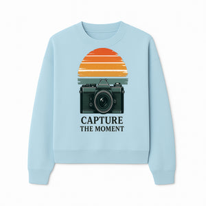 Vintage Camera Capture the Moment Graphic T-Shirt | Photography Gift | Retro Sunset Design | Unisex Apparel - Sweatshirt 1758335007149.jpg