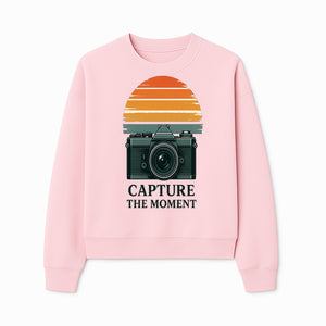 Vintage Camera Capture the Moment Graphic T-Shirt | Photography Gift | Retro Sunset Design | Unisex Apparel - Sweatshirt 1758335007254.jpg