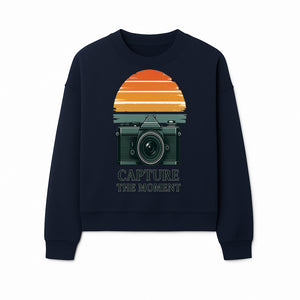 Vintage Camera Capture the Moment Graphic T-Shirt | Photography Gift | Retro Sunset Design | Unisex Apparel - Sweatshirt 1758335007557.jpg
