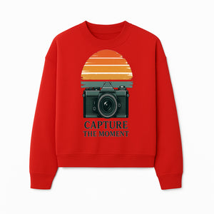 Vintage Camera Capture the Moment Graphic T-Shirt | Photography Gift | Retro Sunset Design | Unisex Apparel - Sweatshirt 1758335007680.jpg