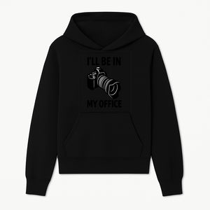 Photography Office Humor Wall Art | I'll Be in My Office Camera Design | Creative Gift for Photographers & Camera Lovers - Hoodie 1758335007879.jpg