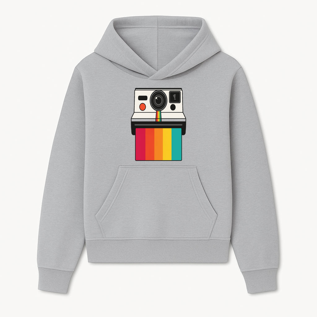 Vintage Instant Camera Illustration | Retro Photography Print | Polaroid Style Wall Art | Colorful Decor for Home or Studio - Hoodie 1758335007914.jpg