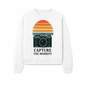 Vintage Camera Capture the Moment Graphic T-Shirt | Photography Gift | Retro Sunset Design | Unisex Apparel - Sweatshirt 1758335007980.jpg