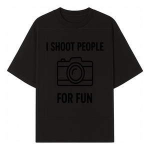 I Shoot People for Fun Photography T-Shirt | Creative Gift for Photographers | Humorous Camera Tee - T-shirt 1758335008871.jpg
