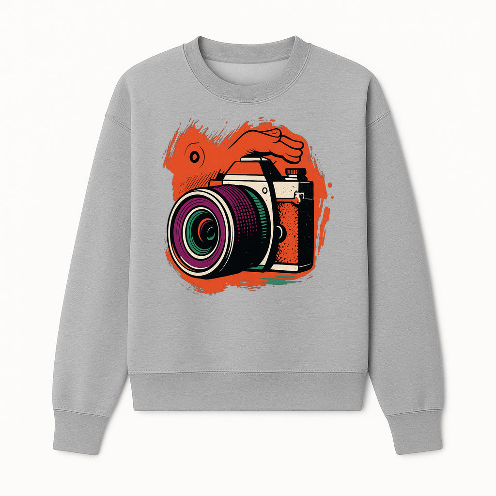 Vintage Camera Art Print | Retro Photography Wall Decor | Colorful Camera Illustration | Perfect Gift for Photographers - Sweatshirt 1758335009226.jpg