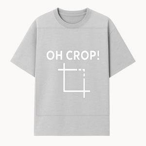 Funny Photography Quote Print - 'Oh Crop!' Humorous Art for Photographers and Creatives - Wall Decor Gift - T-shirt 1758335009354.jpg