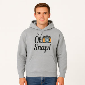 Oh Snap! Camera Design T-Shirt | Fun Photography Shirt | Gift for Photographers and Creatives - Hoodie 1758335010119.jpg
