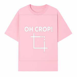 Funny Photography Quote Print - 'Oh Crop!' Humorous Art for Photographers and Creatives - Wall Decor Gift - T-shirt 1758335010205.jpg