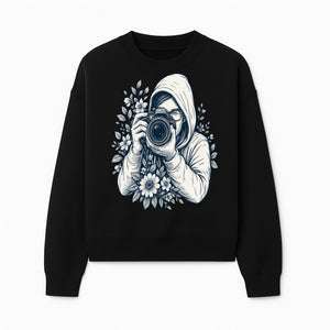 Photography Enthusiast Hoodie Floral Design Graphic Tee, Camera Lover Gift, Artistic Print for Photographers - Sweatshirt 1758335010616.jpg